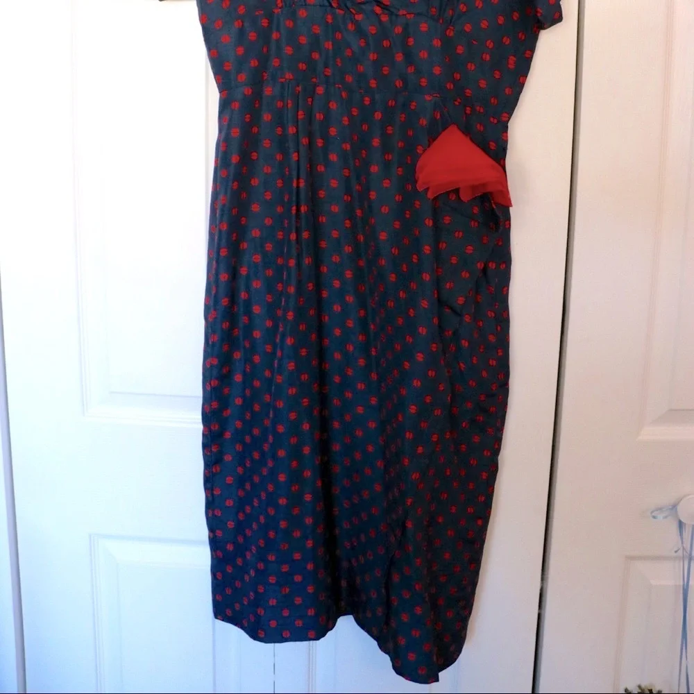 Vintage 1940s Silk Dress - Picture 5 of 5